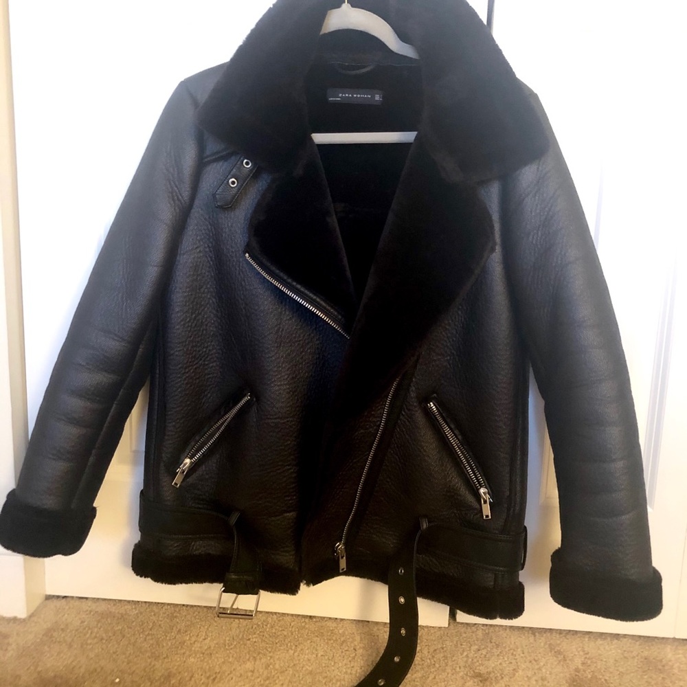 Zara black biker jacket